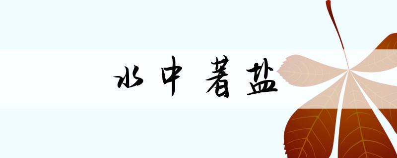 水中著盐，水中著盐近义词？